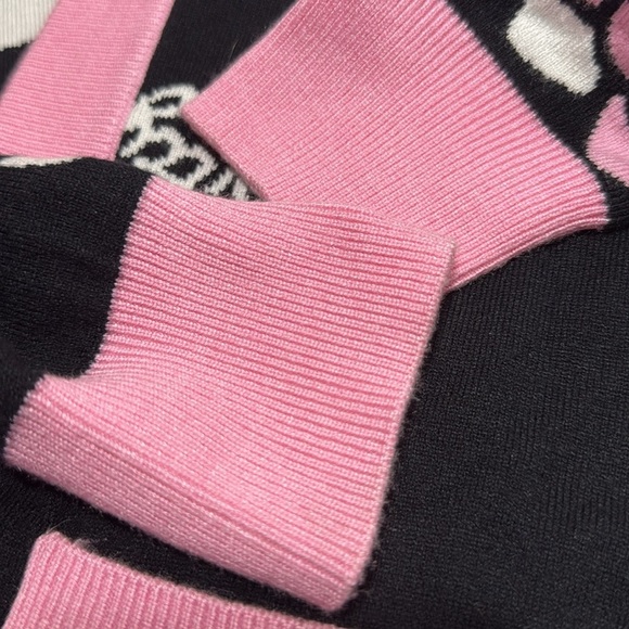 Hello Kitty Black and Pink Open Front Cardigan Sweater - Picture 7 of 10